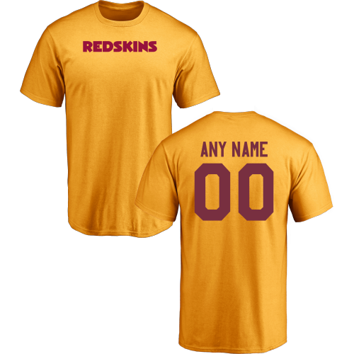 Men Washington Redskins Design-Your-Own Short Sleeve Custom NFL T-Shirt